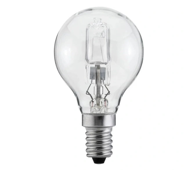 E14 Halogen 18W Glas Tropfenform klar dimmbar Paulmann 314.65 230V kleines Schraubgewinde Hochvolt Halogen Leuchtmittel aus Glas klar transparent warmweiß 2700K 45mm durchmesser 8cm hoch 4000870314654