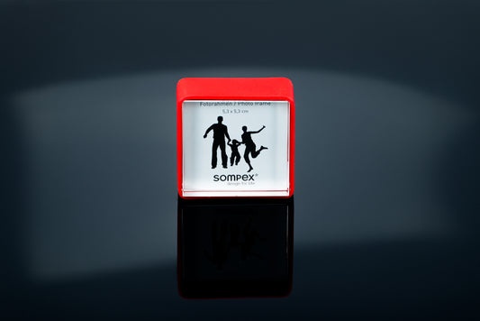 Mini Bilderrahmen beidseitig Fotorahmen 5 x 5 cm rot 41872 Sompex – stilvolles Wohnaccessoire & Dekoartikel aus Europa