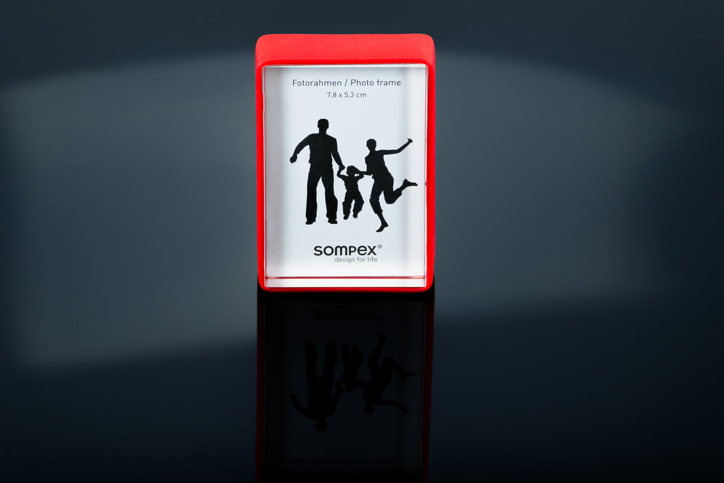 Bilderrahmen Foto Galerie Fotorahmen MINI rot groß Glas Silikonband 41 – stilvolles Wohnaccessoire & Dekoartikel aus Europa