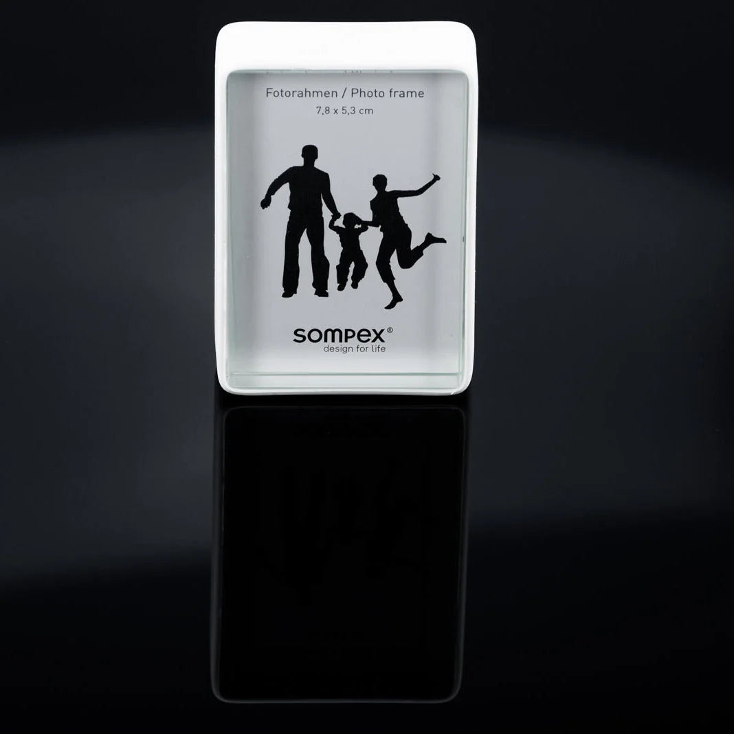 Bilderrahmen Foto Galerie Fotorahmen MINI weiß groß Glas Silikonband 4 – stilvolles Wohnaccessoire & Dekoartikel aus Europa