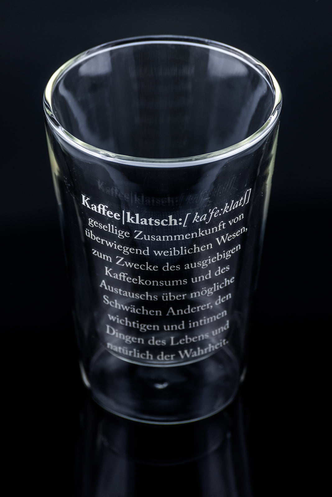 Thermoglas Latte Macchiato 'Kaffeeklatsch' 250ml Sompex – stilvolles Wohnaccessoire & Dekoartikel aus Europa