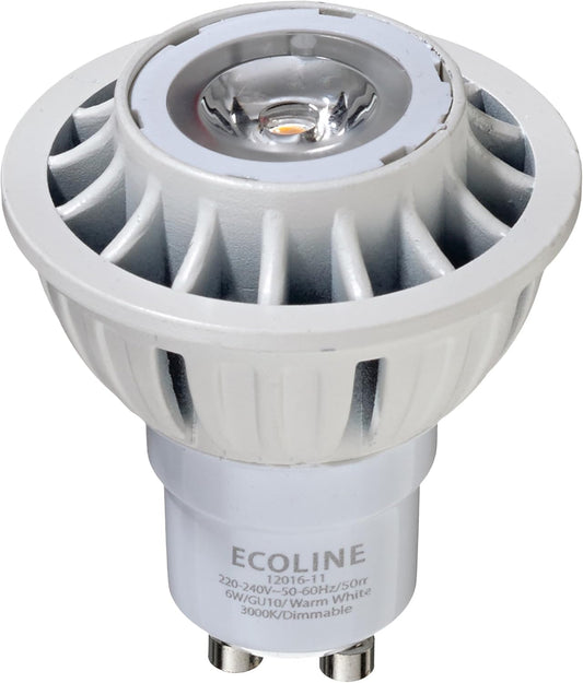 gu10 led dimmbar 6w leuchtmittel birne warmweiß 230v schmaler abstrahlwinkel punktstrahl