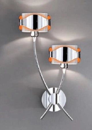 Moderner Ersatz-Lampenschirm aus Chrom mit orangefarbener Lichtreflexion für Wand-, Tisch- und Pendelleuchten eglo freeride wandleuchte