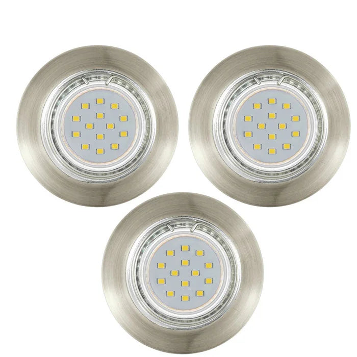 SET 3x LED Einbauleuchte PENETO GU10 3W brüniert 68mm – Einbaustrahler IP20, dimmbar, 68mm
