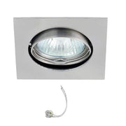 Einbauspot SQUARE Chrom Eckig – Einbaustrahler IP20, schwenkbar, dimmbar, 50mm