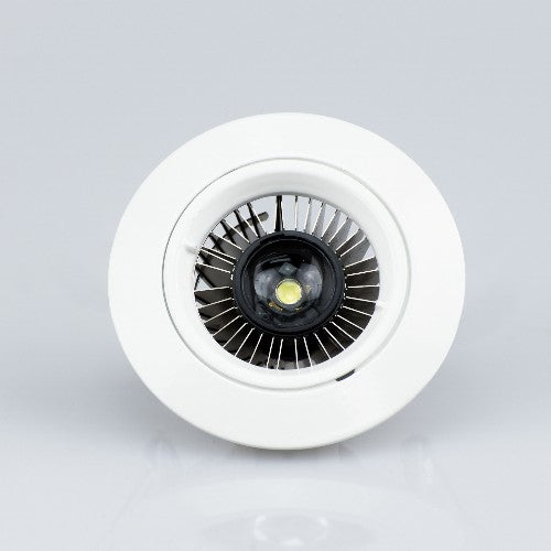 Einbaustrahler rund Weiß 12V Aludruckguß Light – Einbaustrahler IP20, schwenkbar, 50mm