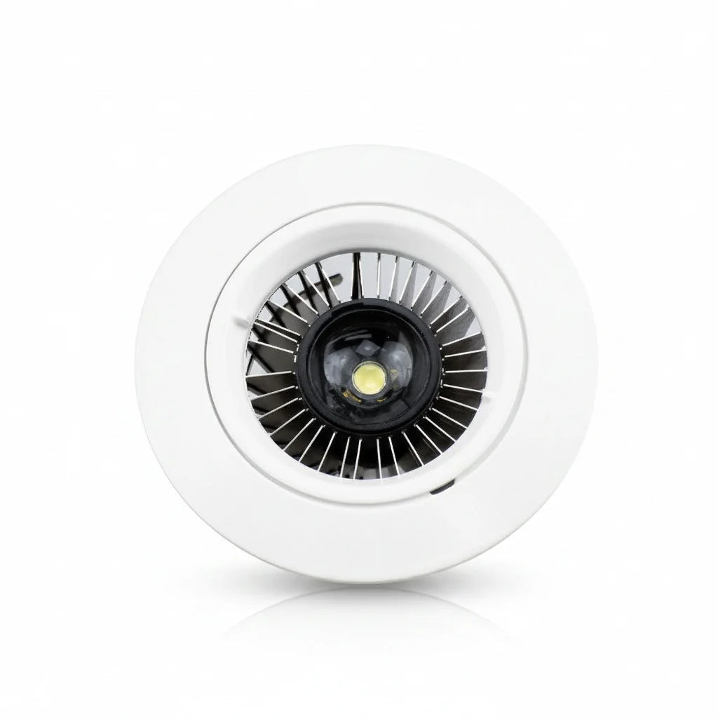 Einbaustrahler rund Weiß 12V Aludruckguß Light – Einbaustrahler IP20, schwenkbar, 50mm