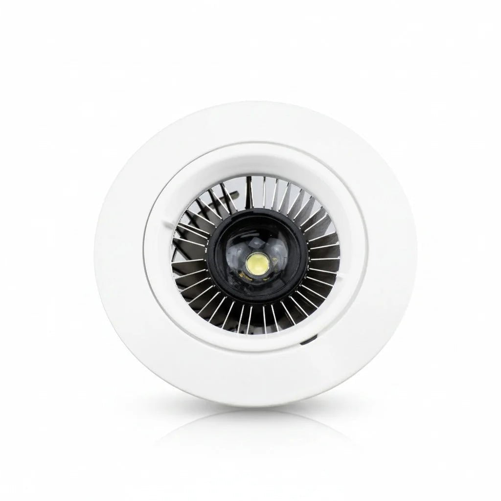 Einbaustrahler rund Weiß 12V Aludruckguß Light – Einbaustrahler IP20, schwenkbar, 50mm