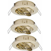 3er Set Einbaustrahler schwenkbar rund gold 997.45 Paulmann – Einbaustrahler IP23, schwenkbar, 83mm