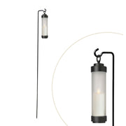 gartenlaterne mit erdspieß für led teelicht windlicht mit stab für blumenbeet wegleuchte garten elle schwarz gefrostet 53181 sompex