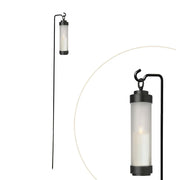 gartenlaterne mit erdspieß für led teelicht windlicht mit stab für blumenbeet wegleuchte garten elle schwarz gefrostet 53181 sompex