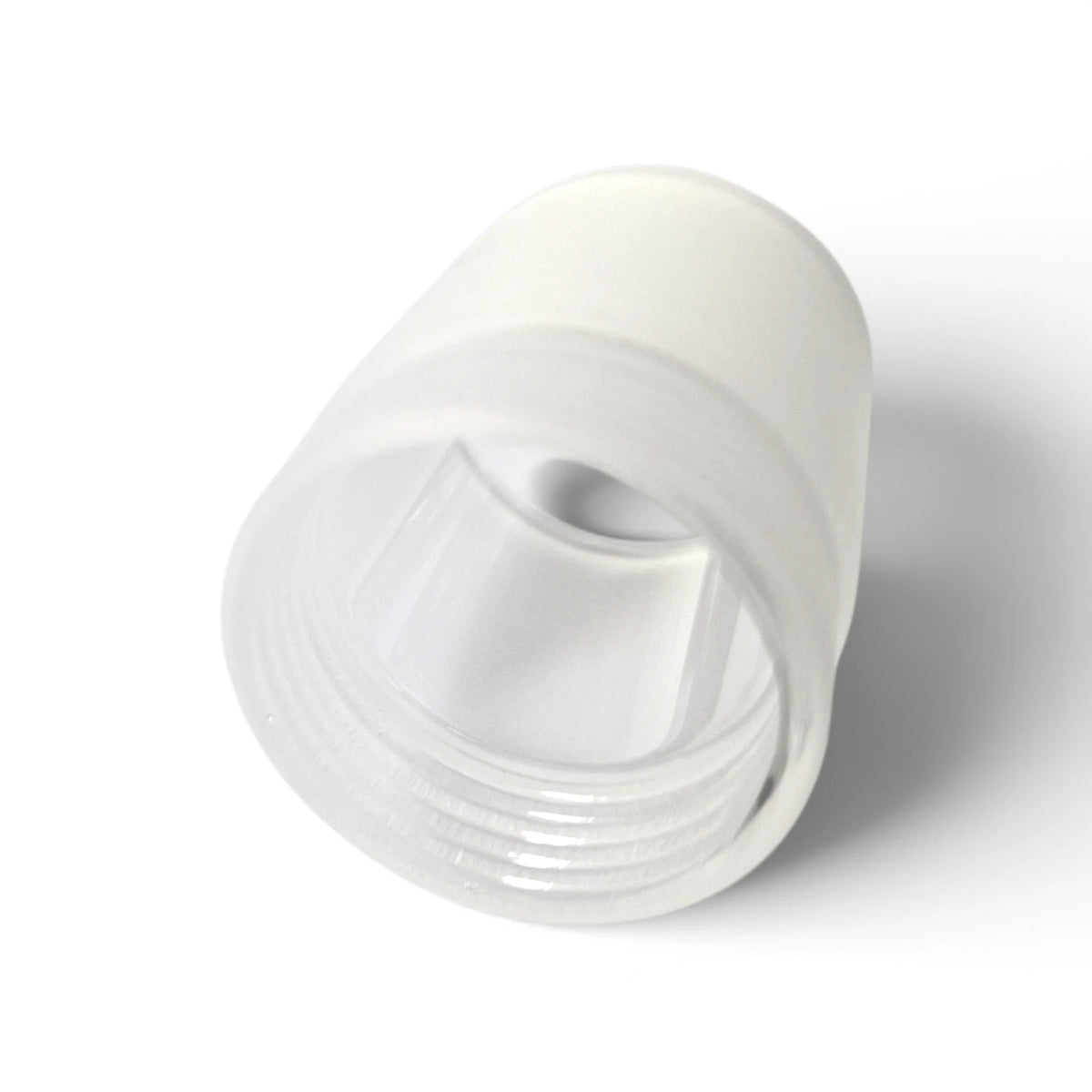 Mattweißes Lampenglas mit 27 mm Innengewinde und transparenter satinierter Glasoberfläche
