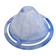 Blau weiß marmoriertes Lampenglas Ø 14 cm als Ersatzglas für G4 G9 und GY6.35 Leuchten mit 25 mm Loch