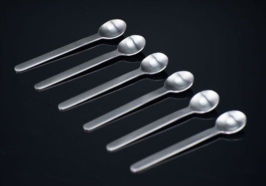 6er Set Design Löffel Orion aus Edelstahl matt Kaffeelöffel Dessertlöffel