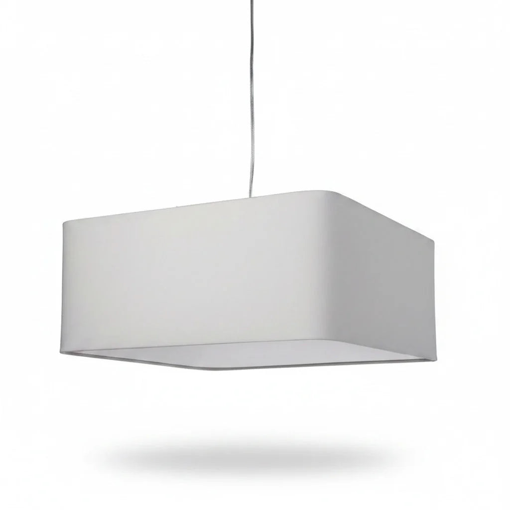 Esprit Stoff Pendelleuchte Big Linea ?50 eckig weiß