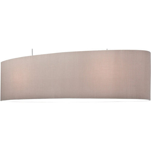 XXL Lampenschirm plissiert oval Sand für Pendelleuchte 2x E27 110cm – Lampenschirm Stoff