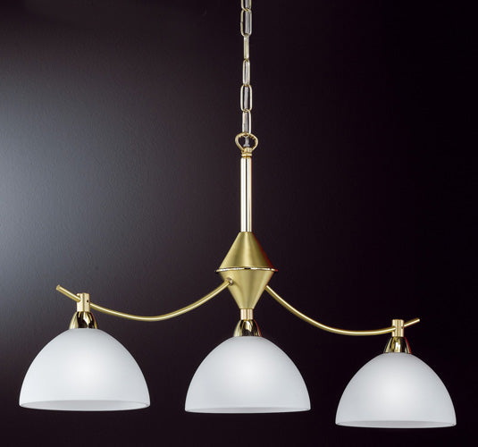Pendelleuchte Amsterdam messing 3 flammig weißes Glas – Pendelleuchte E14