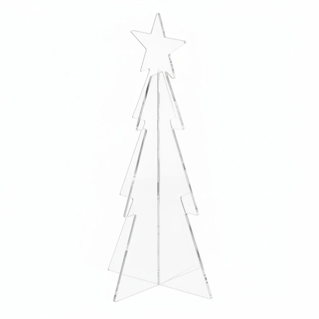 Mini Acryl Tannenbaum klar Deko Weihnachtsbaum 16cm – stilvolles Wohnaccessoire & Dekoartikel aus Europa