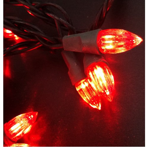 Rote LED Lichterkette 50er Mini Partylichter, 5m, innen