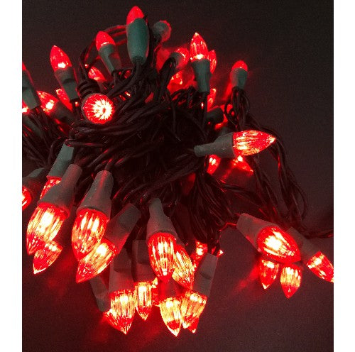 Rote LED Lichterkette 50er Mini Partylichter, 5m, innen