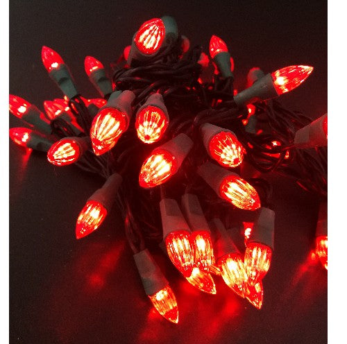 Rote LED Lichterkette 50er Mini Partylichter, 5m, innen