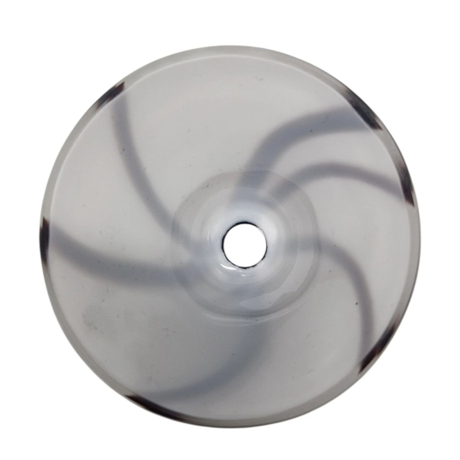 Lampenschirm aus Glas für G4 Lampen in Weiß mit braunen Streifen, Ø 70 mm, Höhe 55 mm, Mittelloch 10 mm