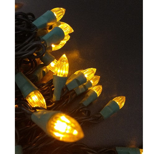 Gelbe LED Lichterkette 50er Mini Partylichter, 5m, innen