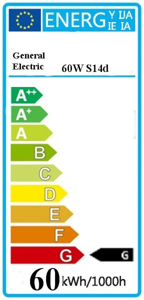 Linienlampe Opal 60W S14d General Electric Röhre 1 Sockel 50cm Röhrenlampe – S14d – 60W – 420 Lumen