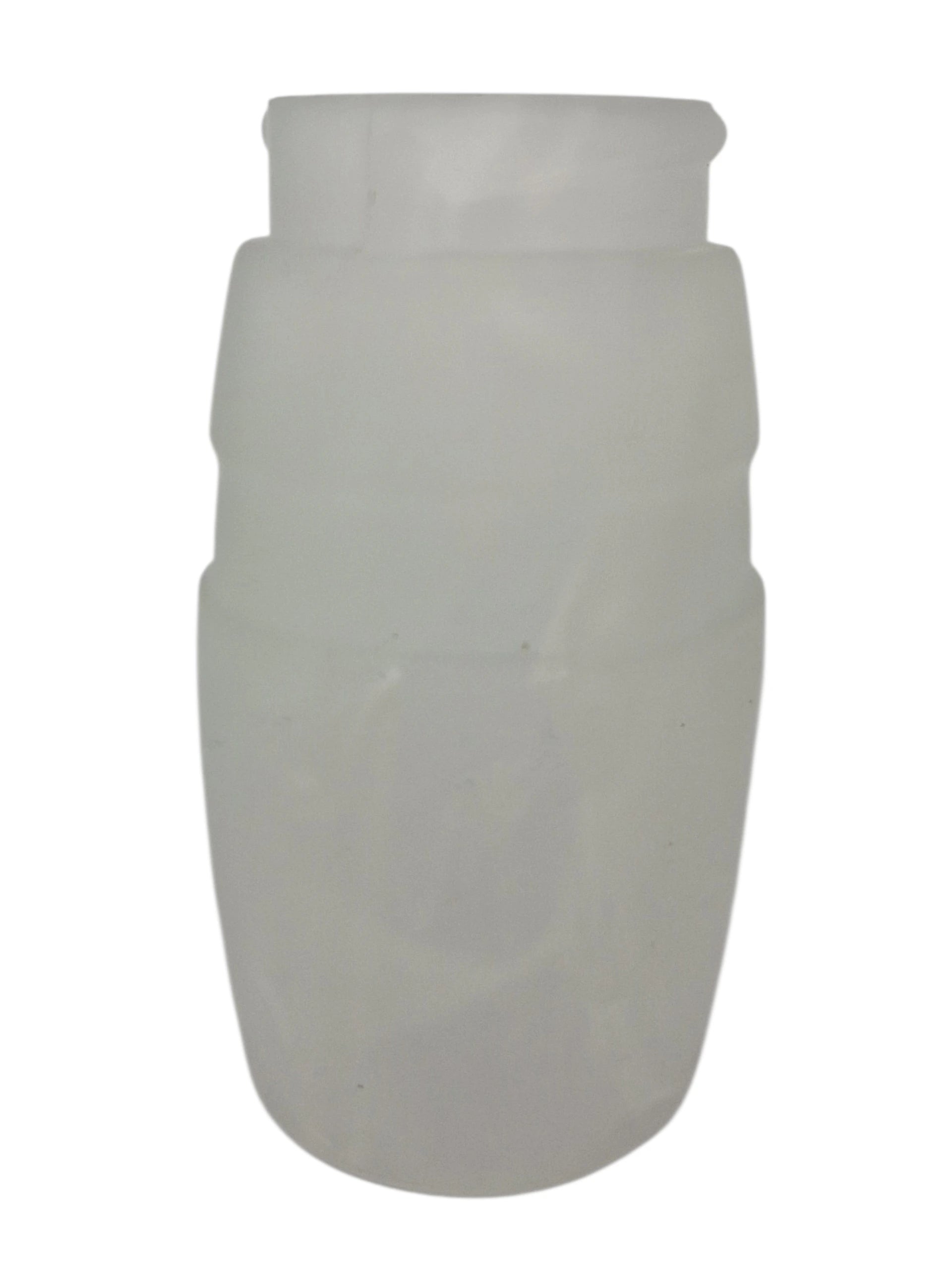 Glasschirm Alabaster weiß G4 G9 GY6,35 Loch 23mm 7cm hoch – Lampenglas Ersatzglas weiß marmoriert länglich 4cm durchmesser 