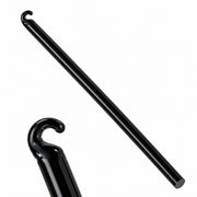 Schwarzer Glasstab mit Haken 26 cm als Lampenbehang und Lüsterbehang