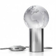 Beleuchteter Glas-Globus 13cm LED Contro World Chrom Tischlampe