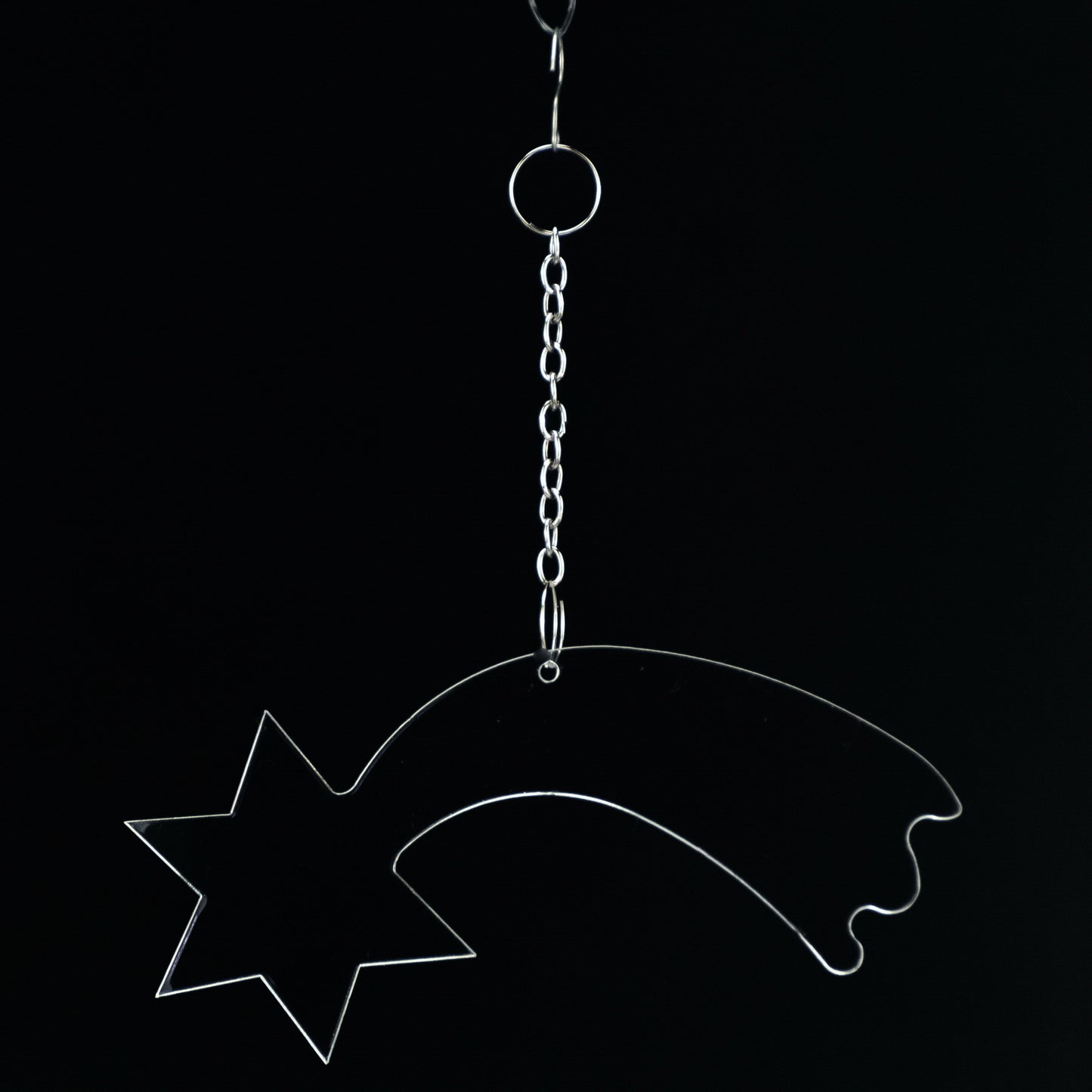 Christbaum Behang Sternschnuppe klar Acryl Fensterhanger 2883 – stilvolles Wohnaccessoire & Dekoartikel aus Europa