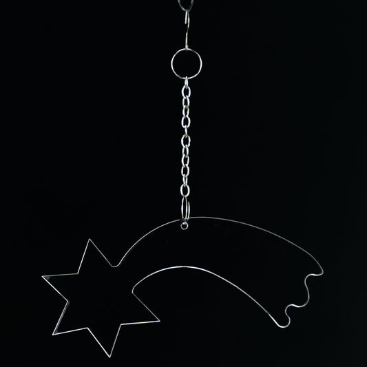 Christbaum Behang Sternschnuppe klar Acryl Fensterhanger 2883 – stilvolles Wohnaccessoire & Dekoartikel aus Europa