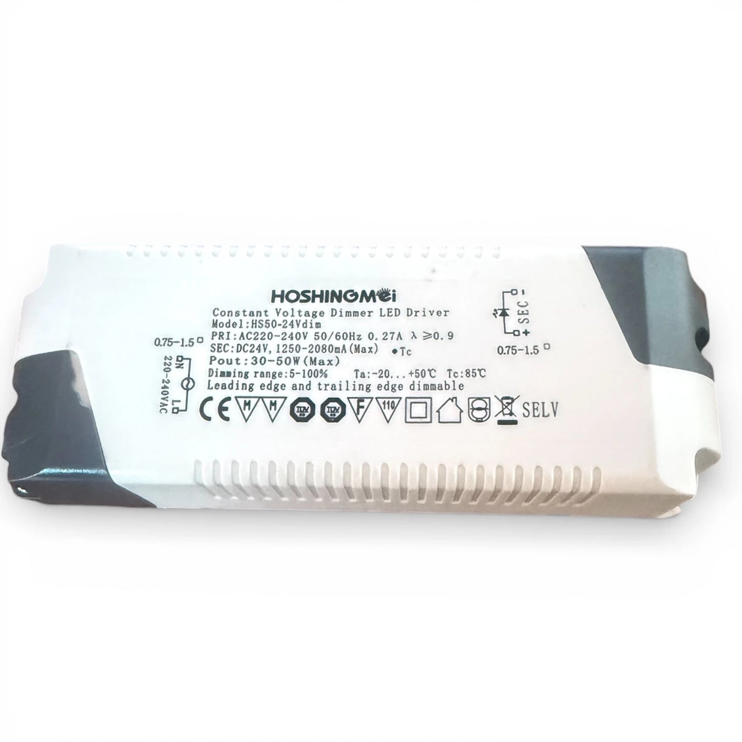 HOSHINGMei HS50-24Vdim LED Treiber 24V 50W dimmbar Konstantspannungs LED Driver Phasenanschnitt Phasenabschnitt