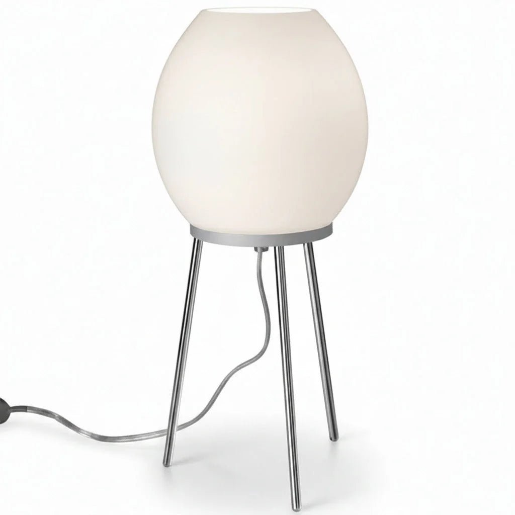 Dreibein-Tischlampe Johannesburg aus Opalglas Tischlampe