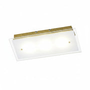 LED Glas Deckenleuchte messing eckig Lapo gold 12W – Deckenleuchte dimmbar