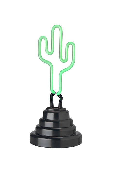 Neonlampe Kaktus grün Deko Tischlampe 10x23cm