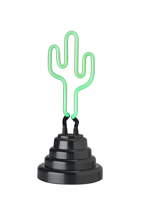Neonlampe Kaktus grün Deko Tischlampe 10x23cm