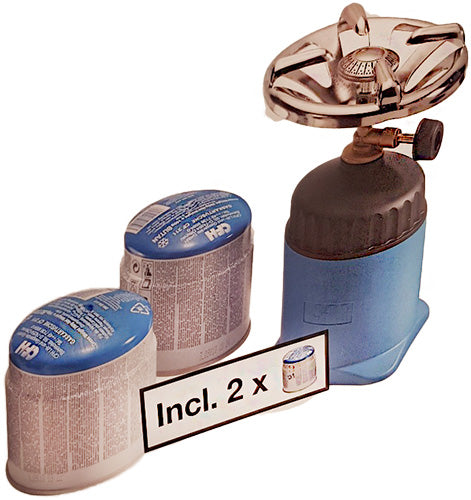 Kartuschenkocher inkl. 2 Kartuschen Happy Camper 2010