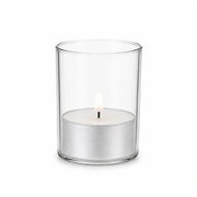 Teelichtglas aus klaren Glas 6cm hoch Ø 4,2cm - Kerzenglas, Windlicht transparent