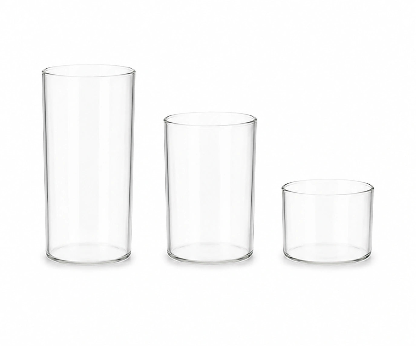 Teelichtglas aus klaren Glas 6cm hoch Ø 4,2cm - Kerzenglas, Windlicht transparent sompex 32181 ersatzglas zu endless light mittel  dekoglas mit boden glaszylinder klein transparent