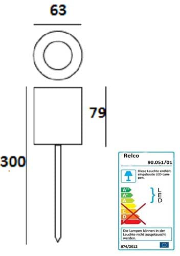 LED Außenstrahler mit Erdspieß IP67 Kiev