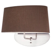 Klassische ovale Stoff Wandleuchte mit Schalter Braun – Wandleuchte LED