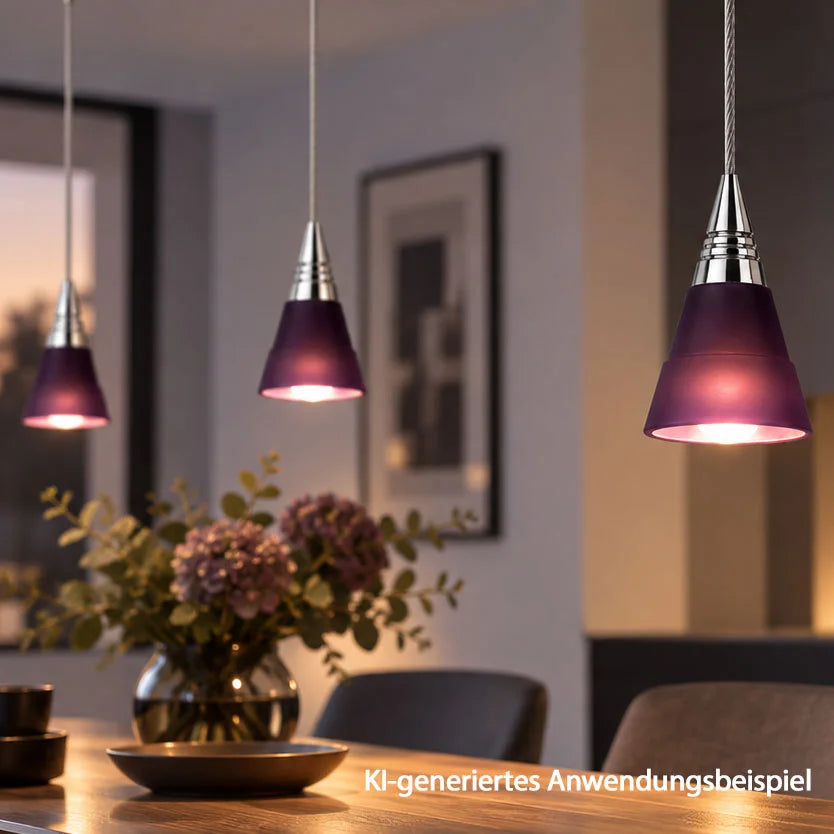 BRUCK Pendelleuchte für HIGH-LINE Niedervolt Seilsystem 10 cm Seilabstand