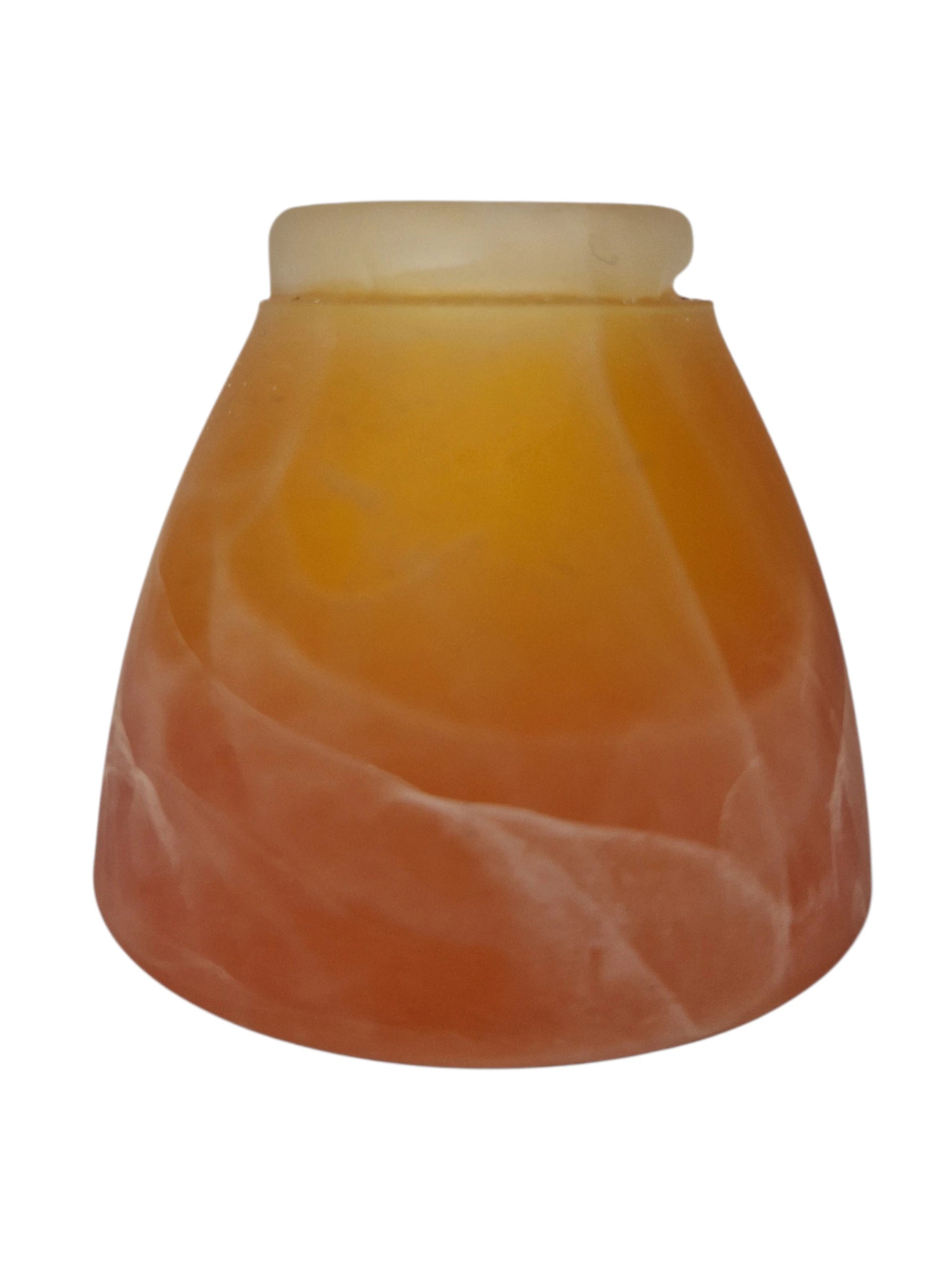 Lampenglas Orange Rund G9 Lampen Ersatzglas Loch 23mm 5cm hoch