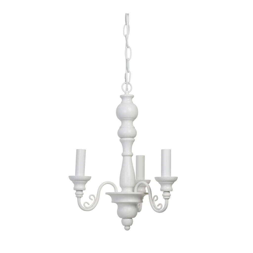 Kronleuchter weiß Landhausstil 3flg E14 MAXIMA 33cm x 120 cm 3006726 light & living 
