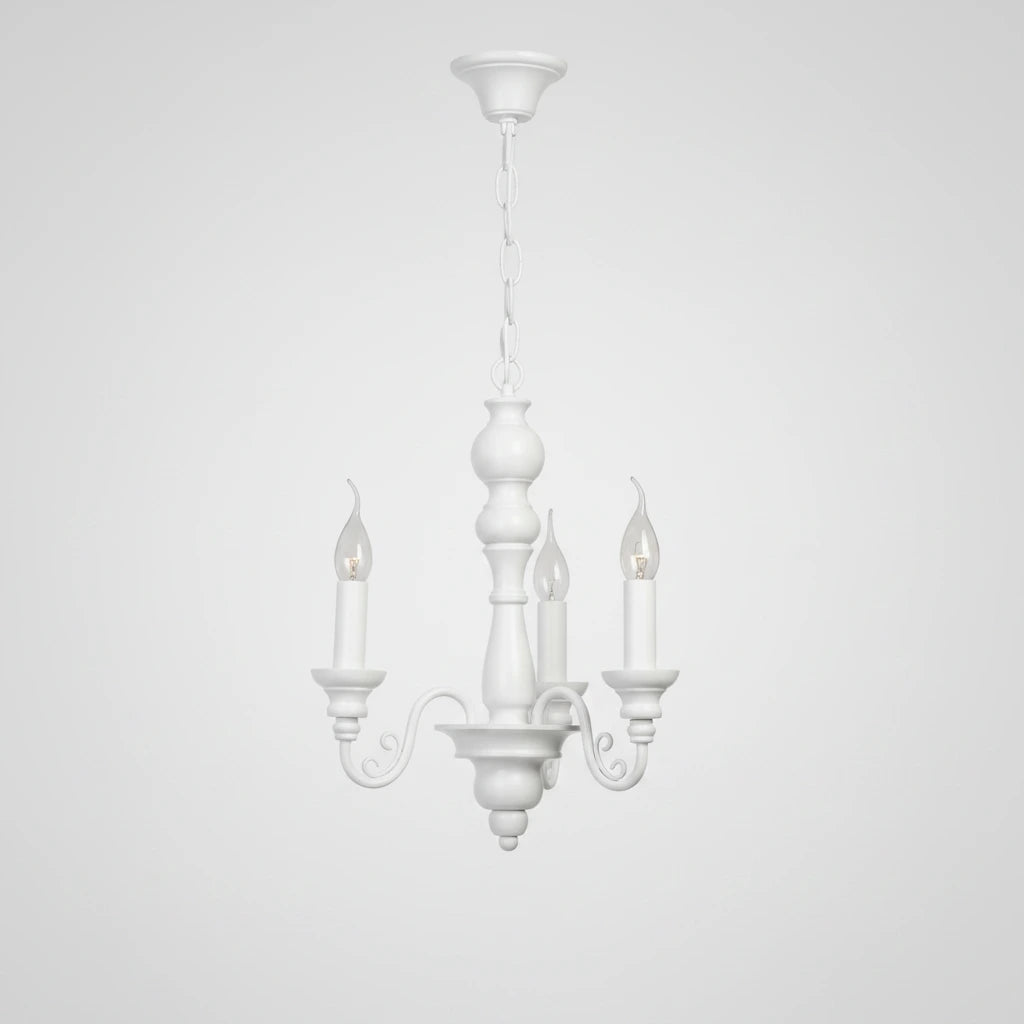 Kronleuchter weiß Landhausstil 3flg E14 MAXIMA 33cm x 120 cm 3006726 light & living 