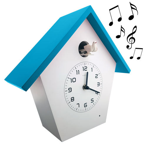 Design Kuckucksuhr modern bunt Birdy Blau Nextime