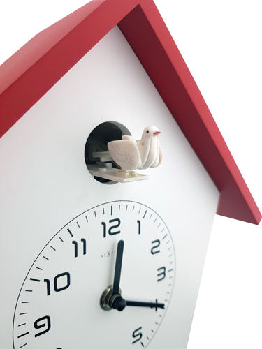 Design Kuckucksuhr modern bunt Birdy Rot Nextime