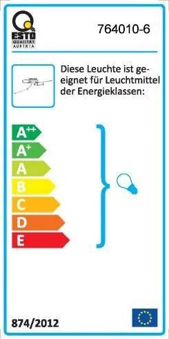 Armatur Deckenlampe 6 flammig Stangensystem Chrom 1,8m